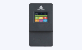 T1625 - Terminal für RFID-Leseverfahren: AIDA, EM, Hitag 1/2/S, Mifare Classic/DESFire, Legic Prime/Advant, HID Proximity/iCLASS, SimonsVoss G1/G2, iButton 3,5″ Farb-TFT kapazitive Touchtasten auf Glasoberfläche