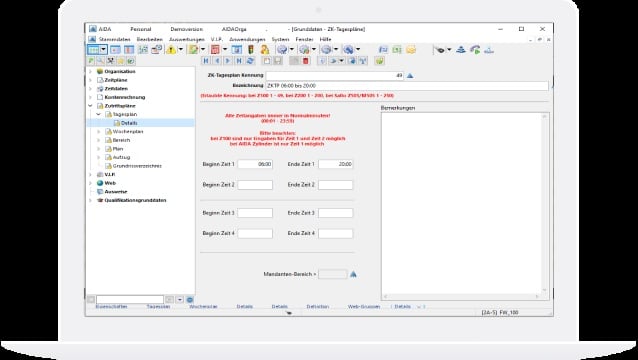 Software Tagesplan